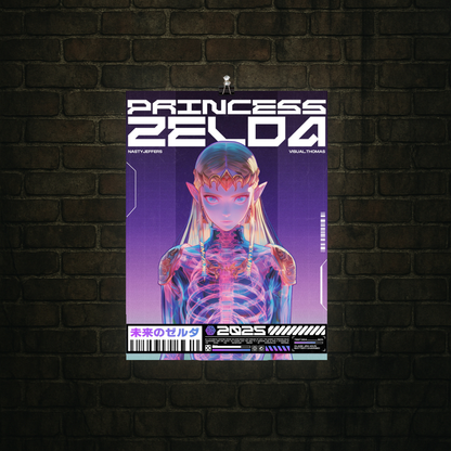Princess Zelda // Synthwave Bloom – Legacy Drop Poster