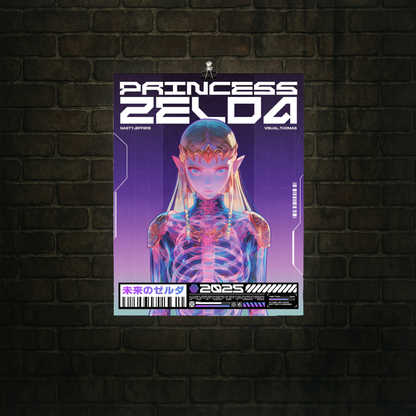Princess Zelda // Synthwave Bloom – Legacy Drop Poster