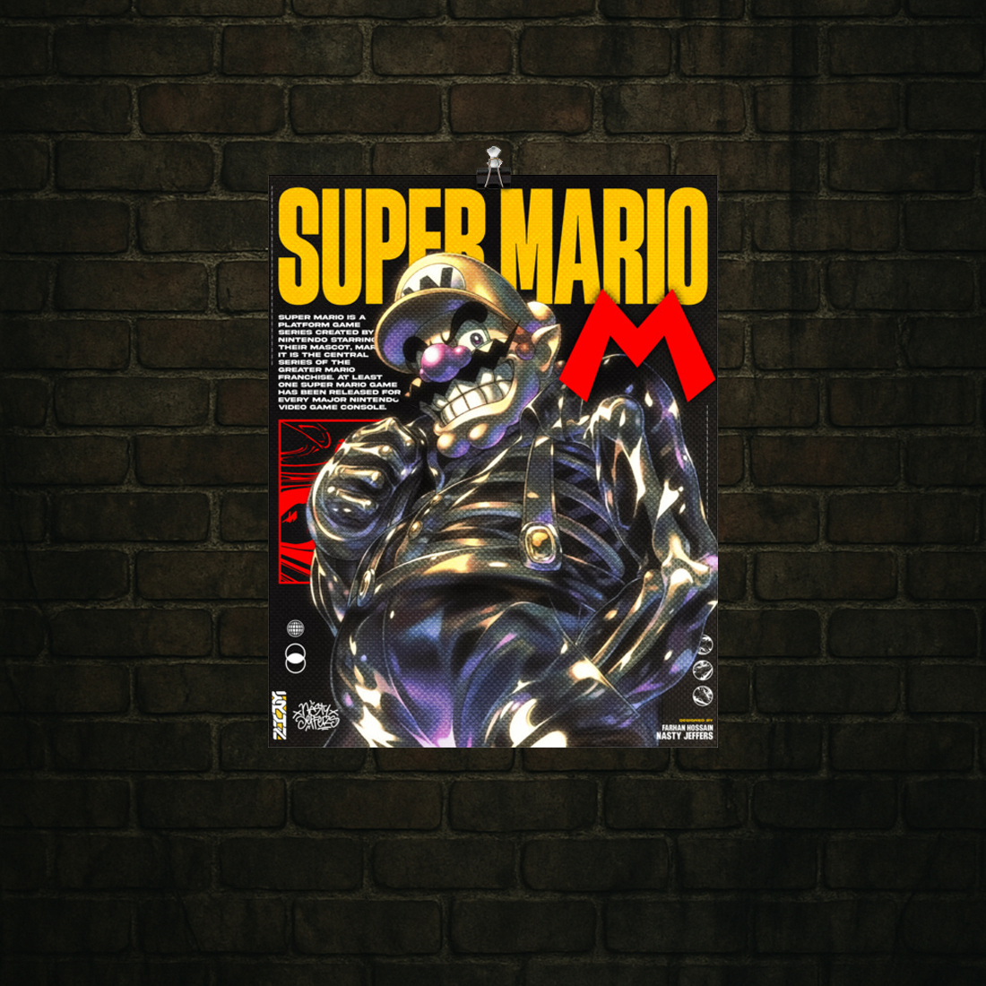 Super Wario // Skeletal – Legacy Drop Poster