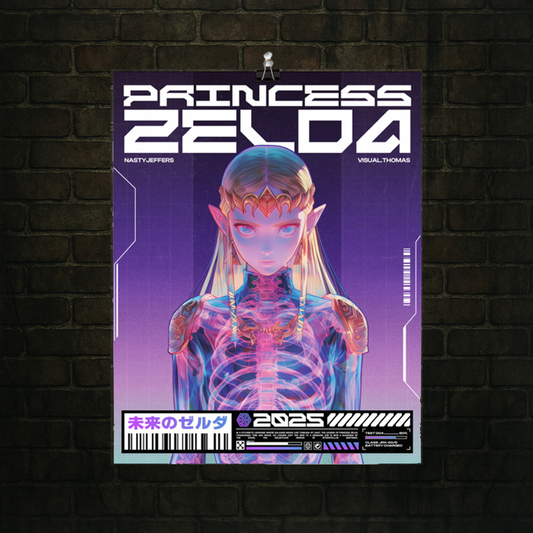 Princess Zelda // Synthwave Bloom – Legacy Drop Poster